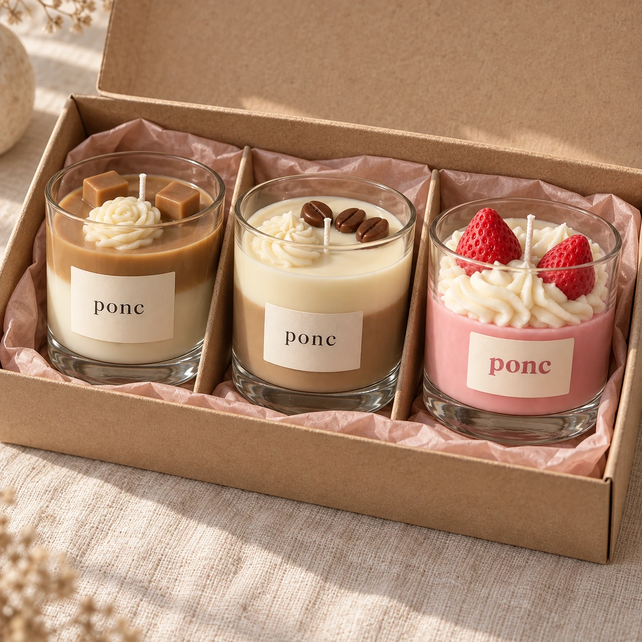 Karamel & Latte & Çilek Üçlüsü — PONC ürün önerisi